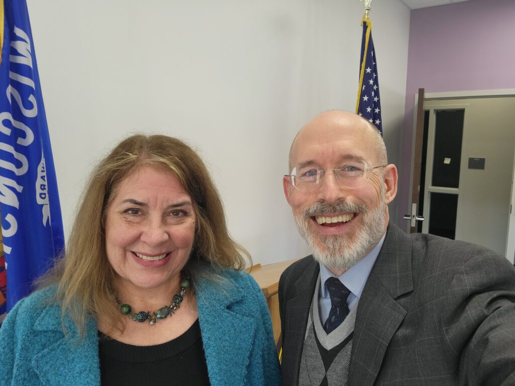 Scott with District Attorney Lesli Boese